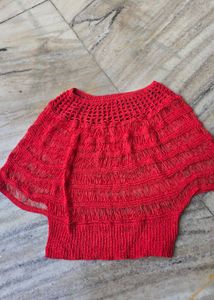 Red Crochet Top