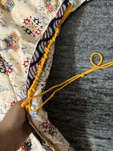 Double Layered Yellow White Kurta