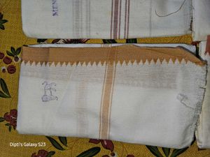 6 White Pure Cotton Gamchhas (Towel)