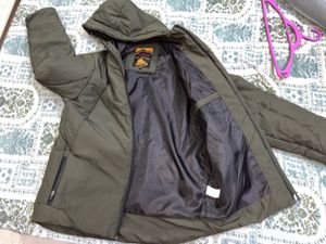 Heavy Winter Olive Puffer Jacket