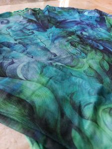 Sheer Blue &amp; Green Top