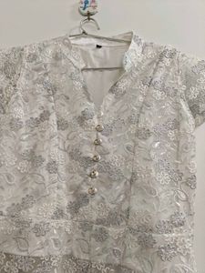 Elegant White Lace Maxi Dress