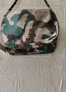 Quilted Camouflage Crossbody Bag