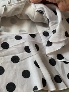White Polka Dot Ruffle Skirt