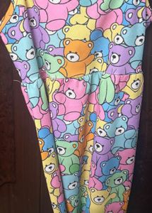Cute Teddy Bear Print Dress