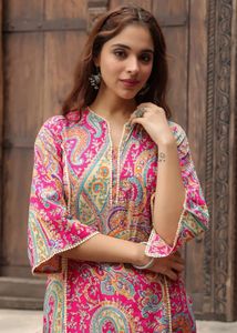 Pink Paisley Kurta