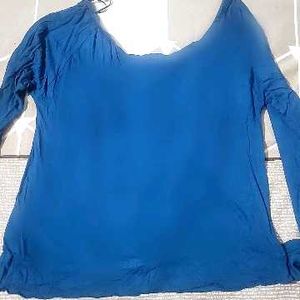 Blue Button-Down Top