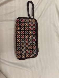 Boho Beaded Wristlet Wallet