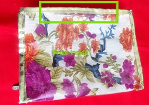 Floral Print 🌸Vanity Box Pouch with Gold Trim