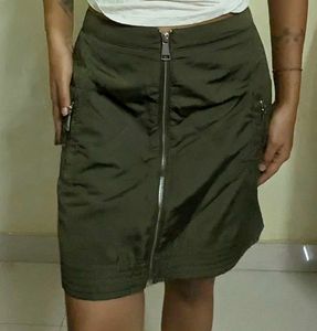 Olive Green Cargo skirt