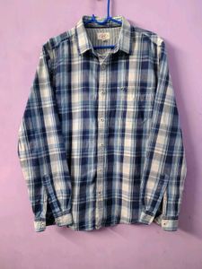 Lee Cooper Blue Plaid Long Sleeve Shirt