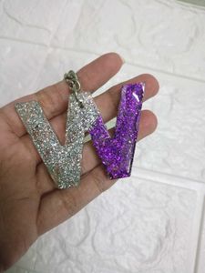 Resin w latter Keychain