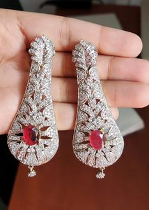 High-End New Zirconia & Ruby Danglers