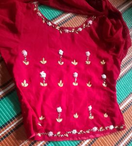 Hand Embroidered Crop Top