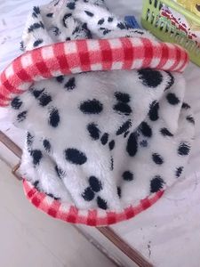 Cute Dalmation Print Plush Handbag,slightly used