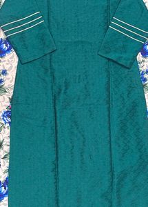 Emerald Green Embroidered Kurti