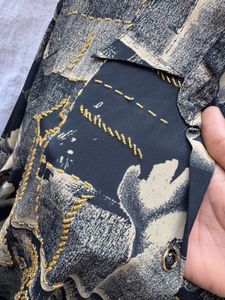 Abstract Print Button-Down Shirt