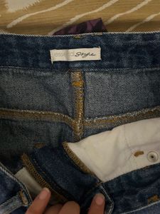 Branded Blue Denim Skirt
