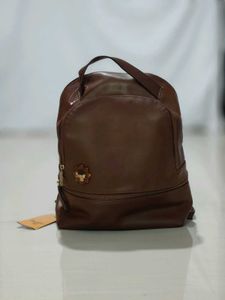 Stylish Brown Leather Backpack