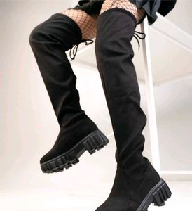 Black Thigh High Boots
