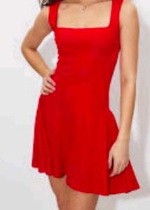 Red Skater Mini Dress