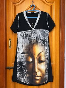 Buddha Print Tunic Top
