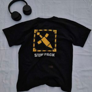 Black Graphic Print Tee