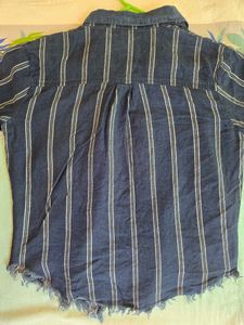 Striped Blue Button-Up Shirt