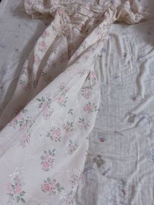 Floral Print Puff Sleeve Dress