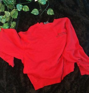 Red Crew Neck Sweatshirt