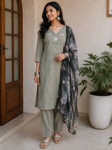 Women's Kurta Set with qq 3D Dupatta