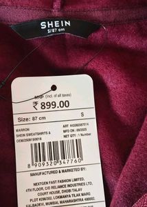 Burgundy Zip-Up Star Graphic Hoodie