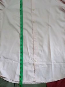 PINK FULL SLEEVE PLAIN COLOUR SHIRT USED GENTLY.