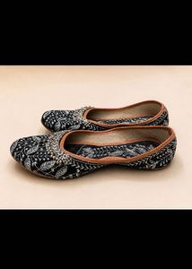 Combo Pack of 2 Women’s Flats – Black Embroidered