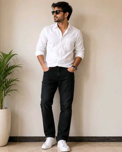 Men’s Black Regular Fit Denim Jeans