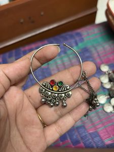 Oxidized Silver Nose Ring