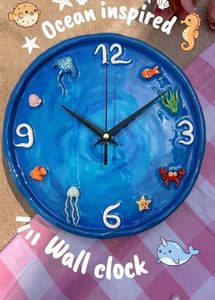 Ocean Inspired Handmade Wall Clock