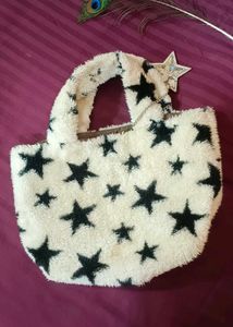 Star Pattern Fluffy Handbag