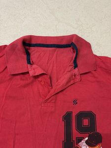 Men's Red Baseball Polo T-Shirt