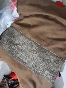 Embroidered shawl wooleen