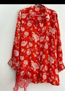 Chic Floral Print Kurta Set