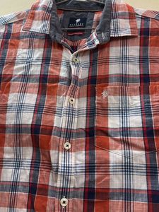 Men's Red Plaid Long Sleeve Shirt