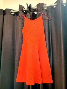Orange Skater Dress