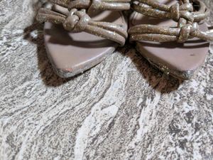 Faux Leather Tan Heels 👠