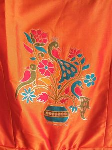 Elegant Orange Ethnic Gown