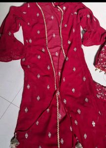 Maroon Ethnic Dress with Jacket