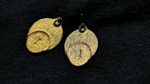 Unique Golden Oxidized Designer Studs