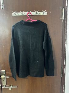 Black Mock Neck Sweater