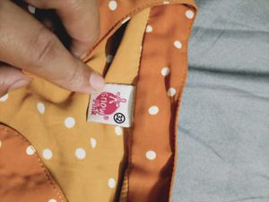 Orange Polka Dot Maxi Dress