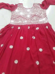 Pink Embroidered Anarkali Dress